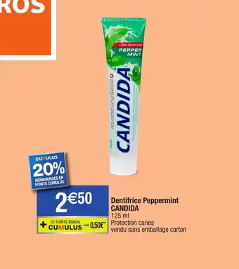 Migros Dentifrice peppermint candida offre