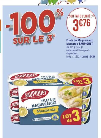 Saupiquet filets de maquereaux moutarde