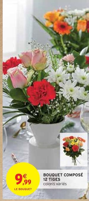 Intermarché Bouquet composé 12 tiges offre