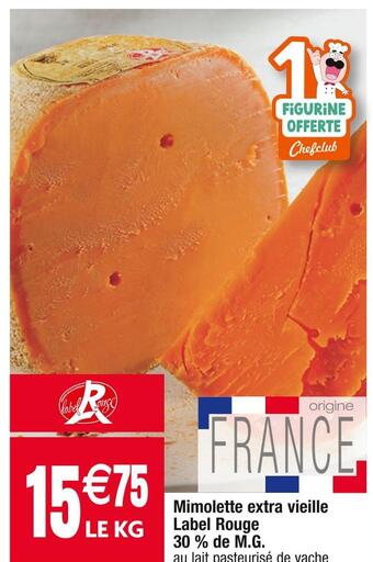 Mimolette extra vieille label rouge 30 % de m.g