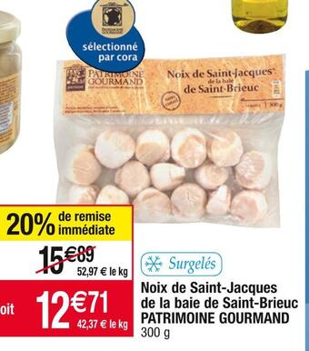 Cora x Carrefour Patrimoine gourmand noix de saint-jacques de la baie de saint-brieuc offre