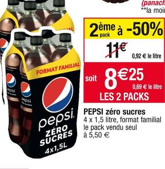 Cora x Carrefour Pepsi pepsi zéro sucres offre