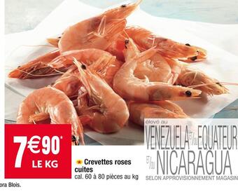 Cora x Carrefour Crevettes roses cuites offre