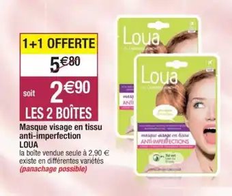 Cora x Carrefour Masque visage en tissu anti-imperfection offre