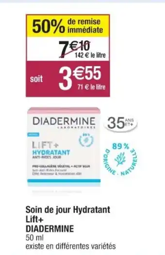 Cora x Carrefour Soin de jour hydratant lift+ diadermine offre