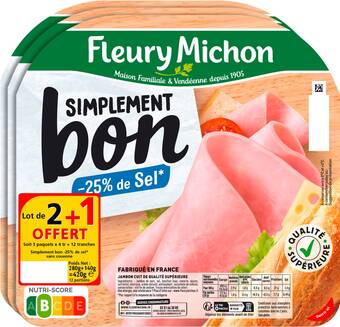 Match Fleury michon jambon simplement bon offre