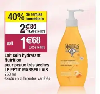 Cora x Carrefour Lait soin hydratant nutrition pour peaux très sèches offre