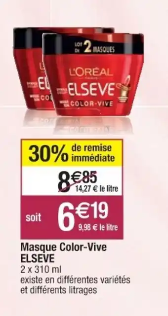 Cora x Carrefour Masque color-vive elseve offre