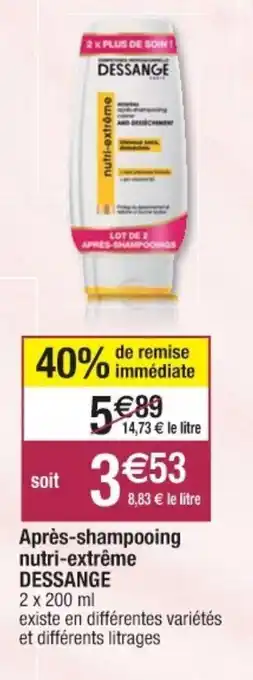 Après-shampooing nutri-extrême dessange