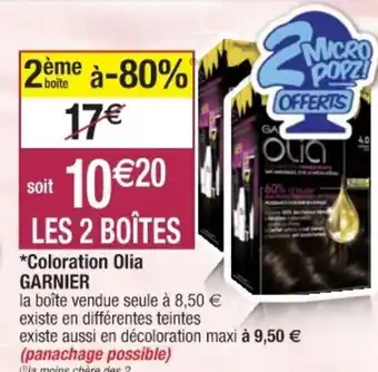 Cora x Carrefour Coloration olia garnier offre