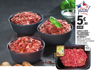 E.Leclerc FARCE À PÂTÉ DE CAMPAGNE(¹) "CHARCUTERIE DU QUERCY" offre