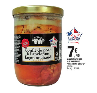 E.Leclerc CONFIT DE PORC À L'ANCIENNE "LES TROIS CHEFS" offre