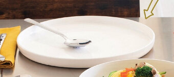 ASSIETTE PLATE <<Stockholm»> 26,5 cm blanche en new bone