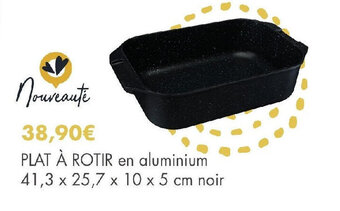 E.Leclerc PLAT À ROTIR en aluminium 41,3 x 25,7 x 10 x 5 cm noir offre