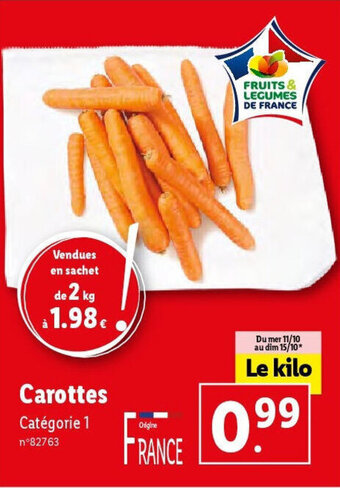 Lidl Carottes offre