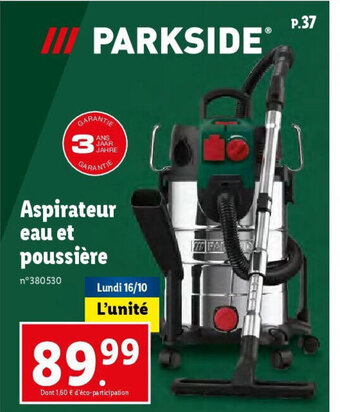 Lidl Aspirateur eau et poussière offre