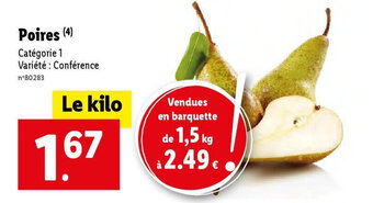 Lidl Poires (4) offre