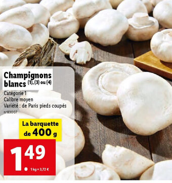Lidl Champignons blancs (1 (3) ou (4) offre