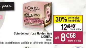 Cora x Carrefour Soin de jour rose golden âge l'oréal offre