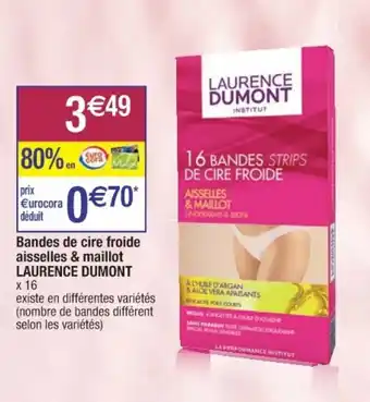 Bandes de cire froide aisselles & maillot