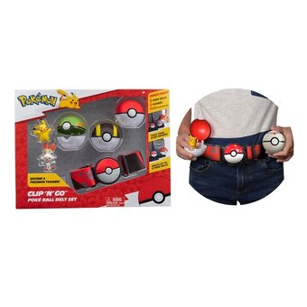 Carrefour Pokemon ceinture avec 3 pokéball et 2 figurines offre