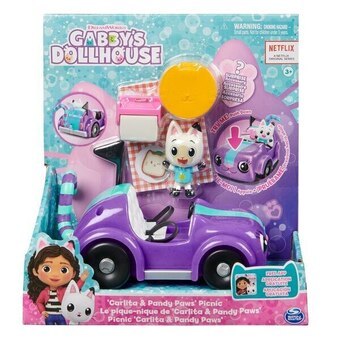 Carrefour La maison magique véhicule chabriolette + figurine gabby offre