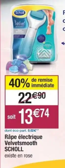 Cora x Carrefour Râpe électrique velvetsmooth offre