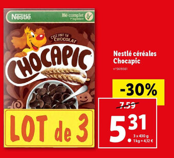 Lidl Nestlé céréales Chocapic offre