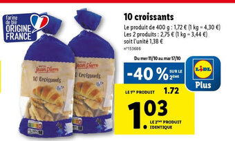 Lidl 10 croissants offre