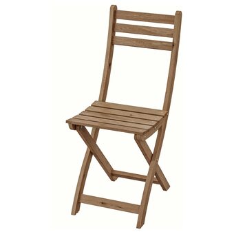 IKEA Askholmen chaise, extérieur, pliable teinté brun clair offre