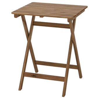 IKEA Askholmen table, extérieur, pliable teinté brun clair, 60x62 cm offre