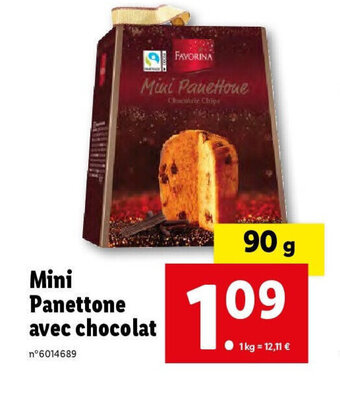 Lidl Mini Panettone avec chocolat offre