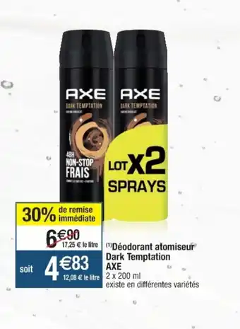 Cora x Carrefour Déodorant afomiseur dark temptation offre