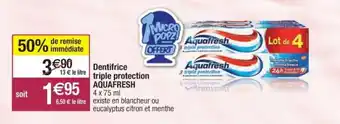 Cora x Carrefour Dentifrice triple protection offre