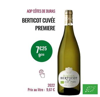 Nicolas Berticot aop côtes de duras cuvée premiere offre