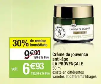 Cora x Carrefour Crème de jouvence anti-âge offre