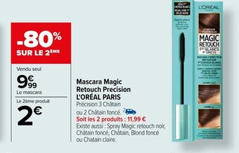 Carrefour Mascara Magic Retouch Precision L'ORÉAL PARIS offre
