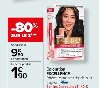Carrefour Coloration EXCELLENCE offre