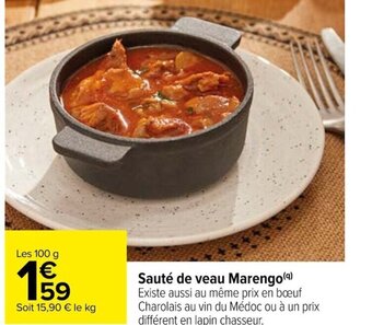 Carrefour Sauté de veau Marengo offre