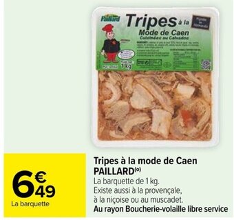 Carrefour Tripes à la mode de Caen PAILLARD offre