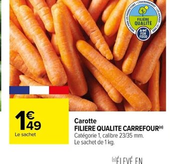 Carrefour Carotte FILIERE QUALITE CARREFOUR offre