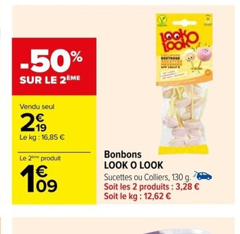 Carrefour Bonbons LOOK O LOOK offre