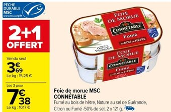 Carrefour Foie de morue MSC CONNÉTABLE offre