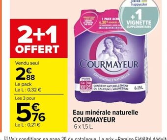 Carrefour Eau minérale naturelle COURMAYEUR offre