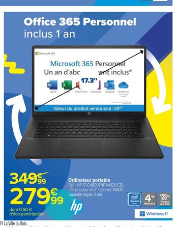 Carrefour Ordinateur portable offre