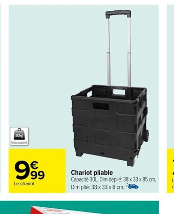 Carrefour Chariot pliable offre