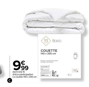 Carrefour Couette basic offre