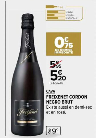 Carrefour Market FREIXENET CORDON NEGRO BRUT offre