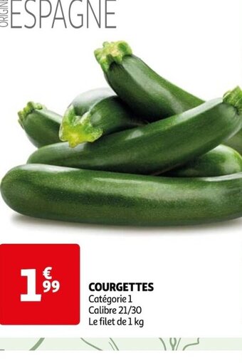 Auchan COURGETTES offre