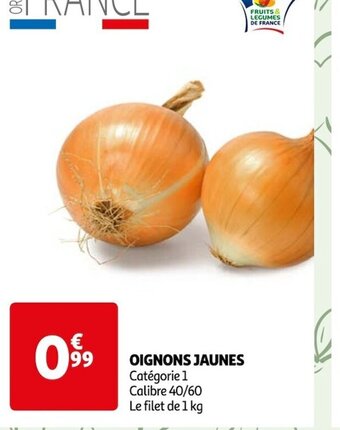 Auchan OIGNONS JAUNES offre